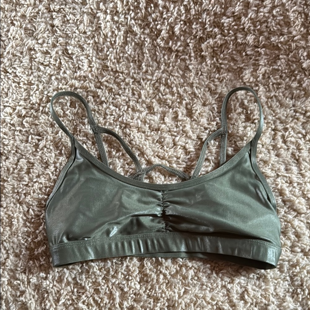 Olive Green Strappy Bralette